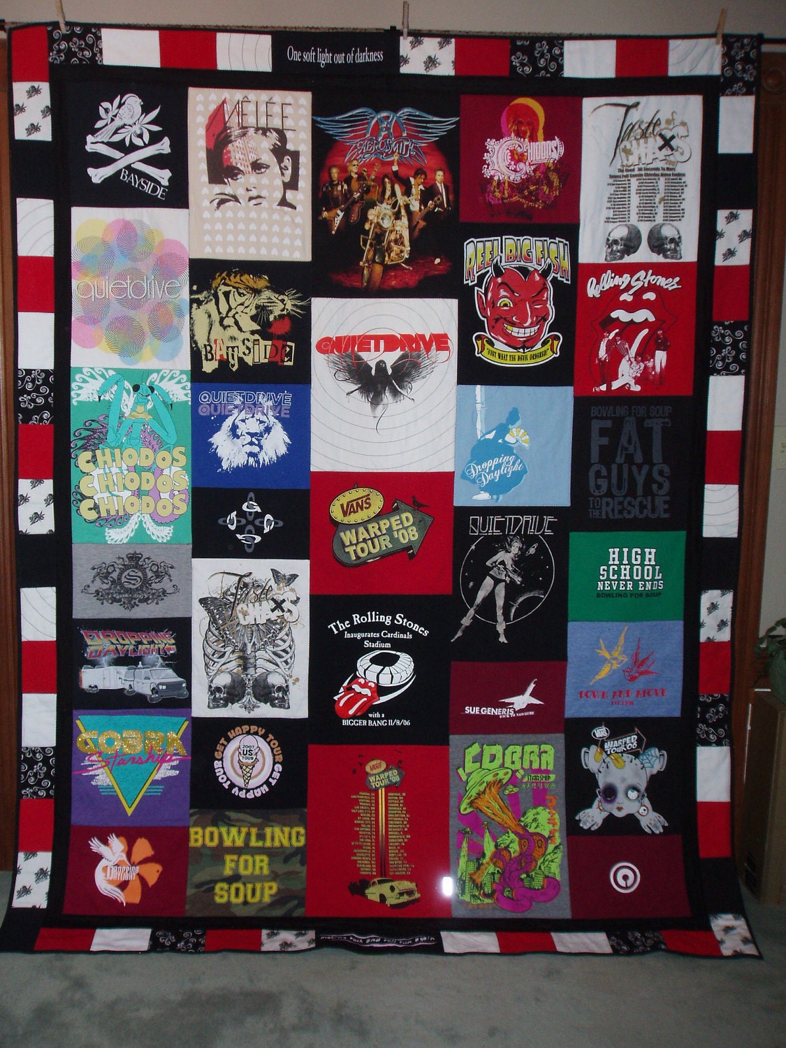 Twin Size Patchwork Style Tshirt Quilt made from your clothes CUSTOM ORDERS