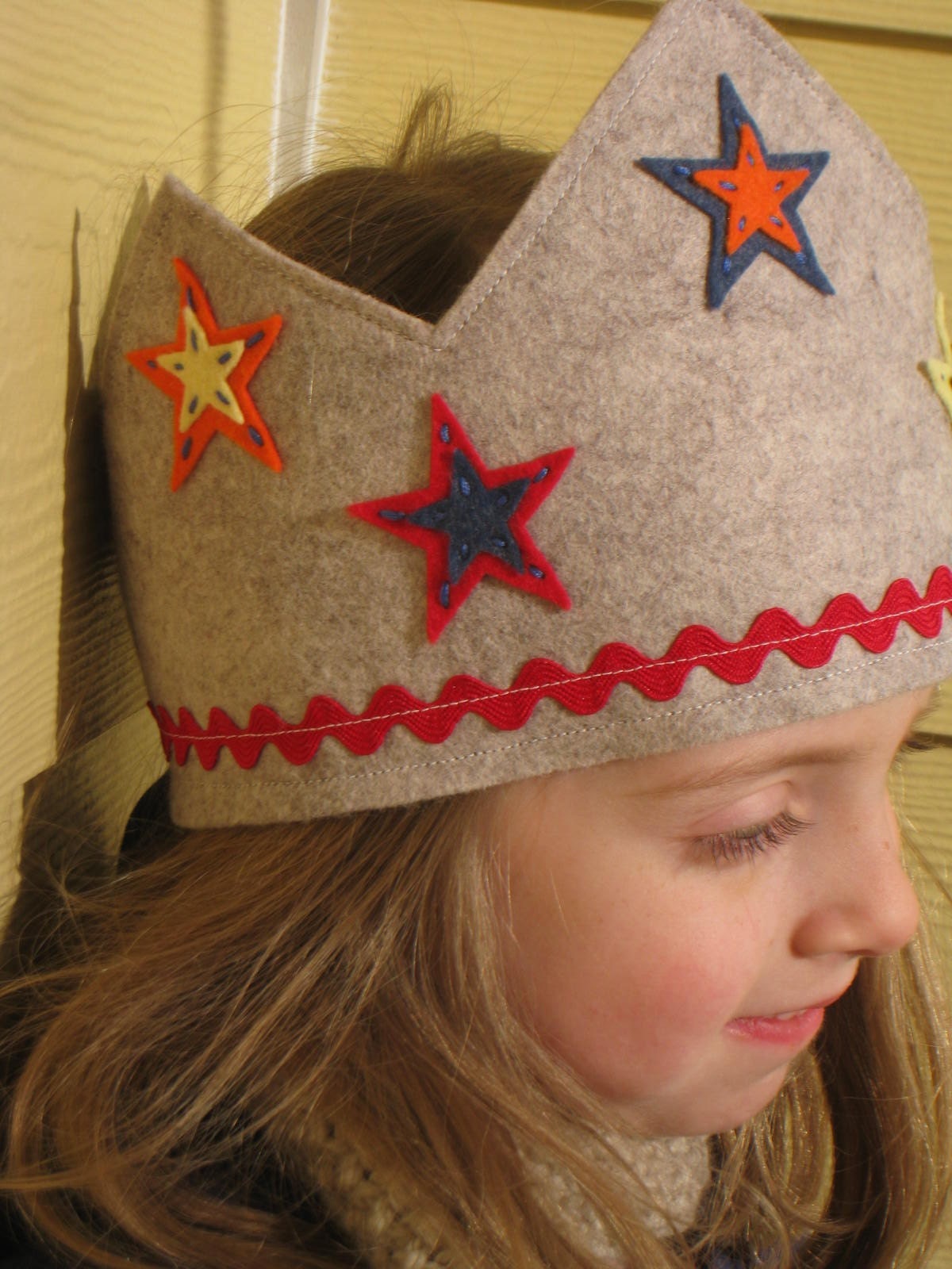 Wool Felt Dress Up Crown - Adjustable Size
