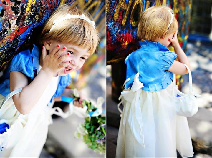 Light blue raw silk bolero with handmade roses for BABY girl baby bolero bolero for baby bridal bolero wedding shrug something blue