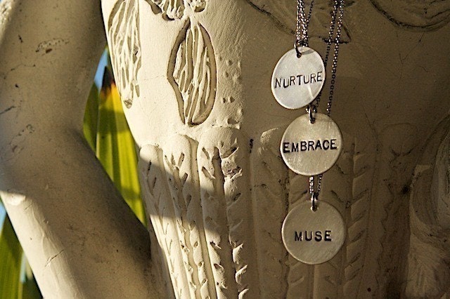 Your Sterling Silver Hand Stamped Guiding Word of the Year Pendant for 2013