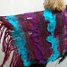 Eggplant Open Weave Felted Shawl