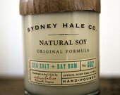 soy candle - SEA SALT and BAYRUM