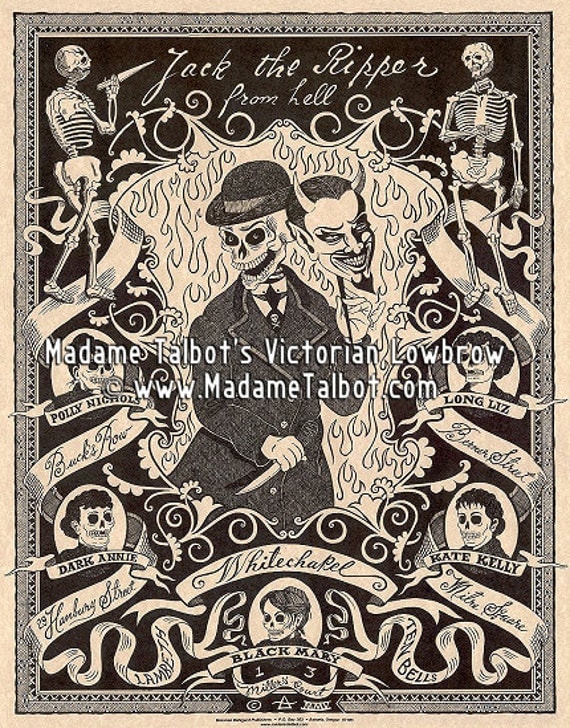 Jack the Ripper Poster Madame Talbot's Victorian Lowbrow Victorian London
