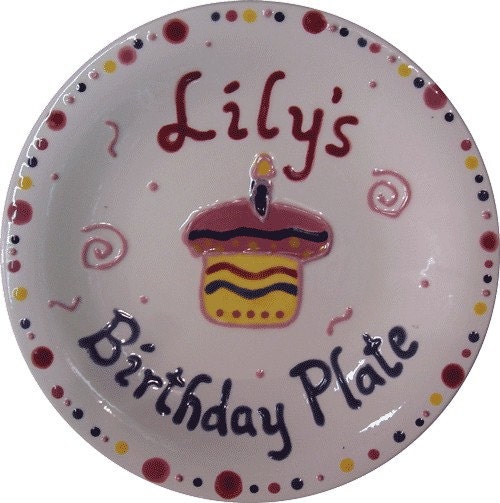 Personalized Birthday Plate Ceramic