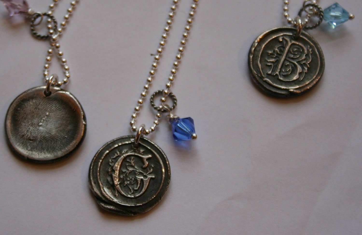 Evidence-fingerprint wax seal pendant