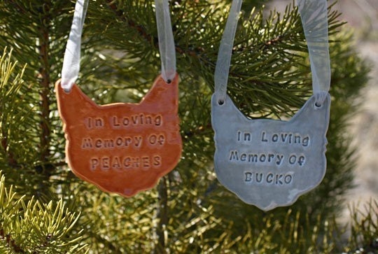 Personalized Memorial Cat Ornament - Custom Made to Order