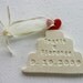 Personalized Whimsical Wedding Cake Bride and Groom Ornament for Wedding, Engagement or Anniversary - Custom Made to Order
