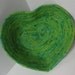 Small Lime Green Heart Bowl