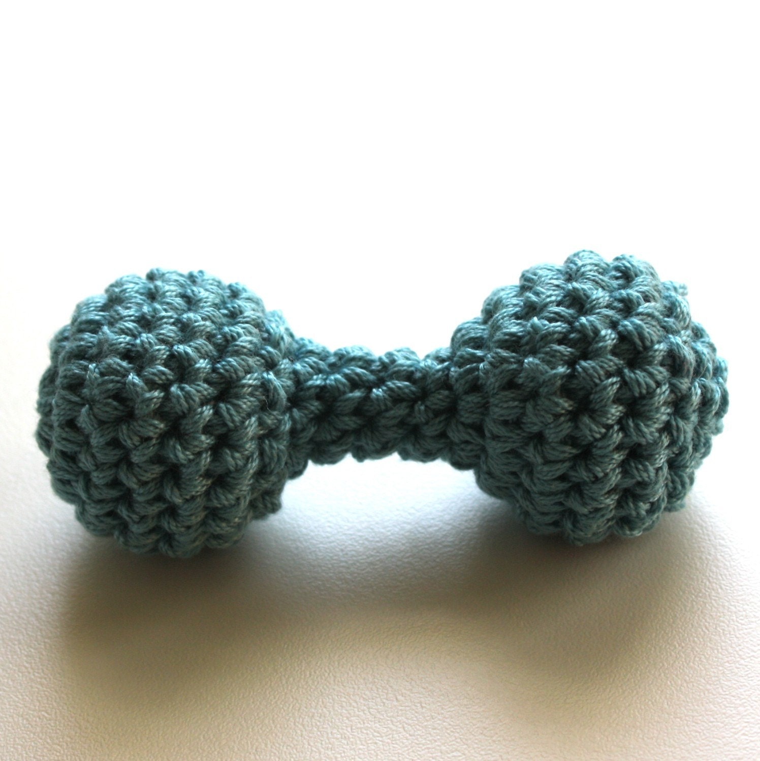 Wintery Blue Cotton Infant Rattle - 3 Months and up