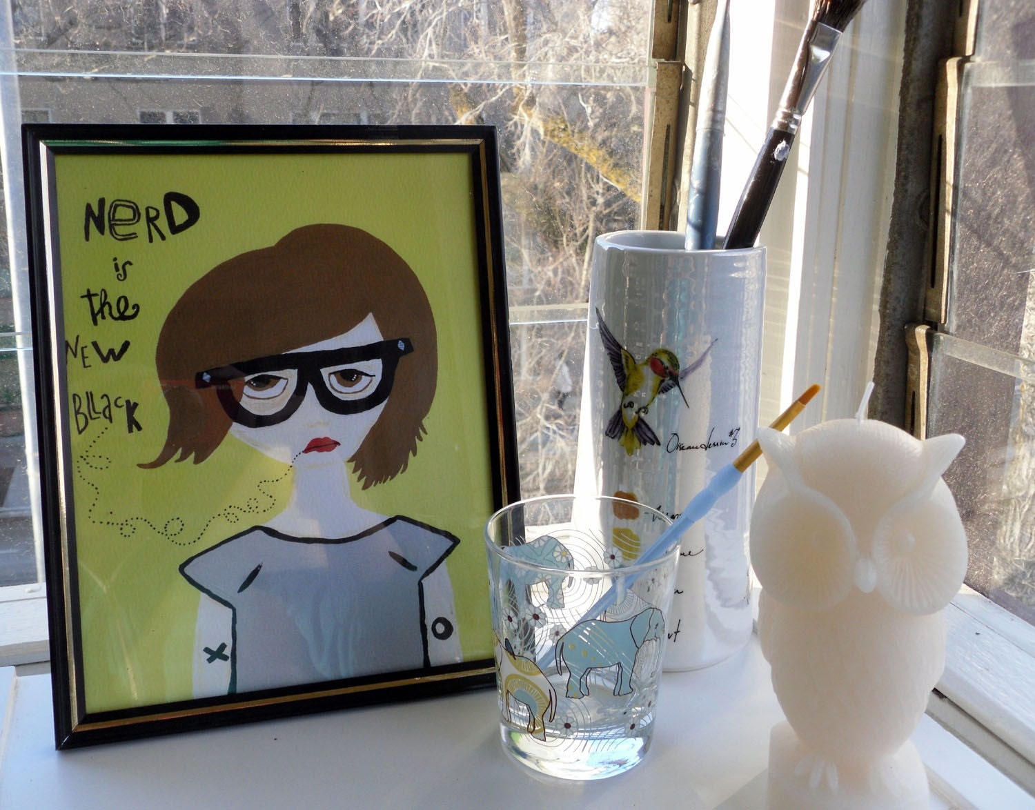 Nerd is the new black Framed Print