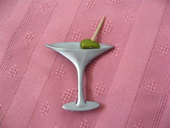 Vintage Martini Pin - DelicateCreations