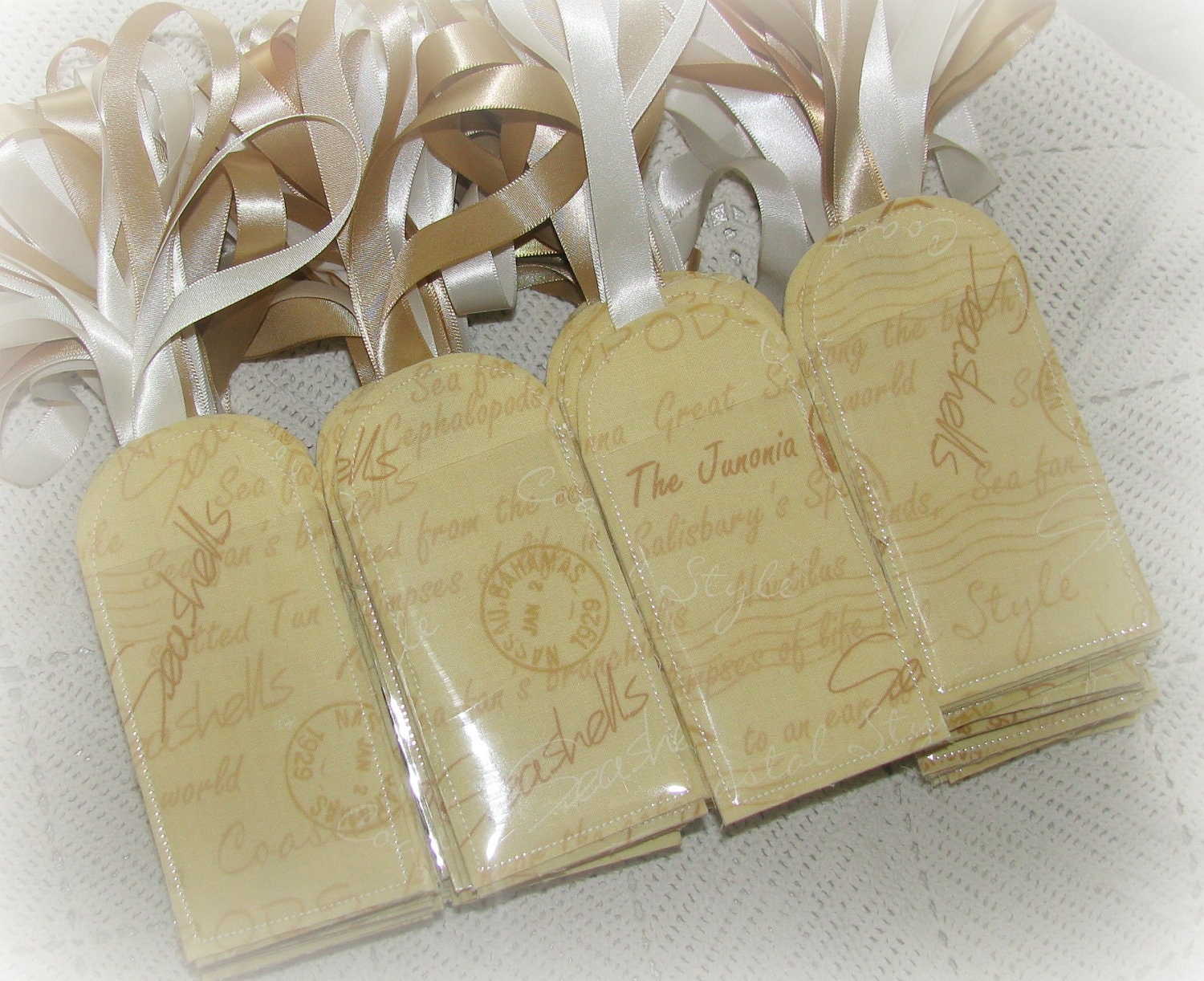 100 Custom Luggage Tags - Wedding Favors - You choose the fabric