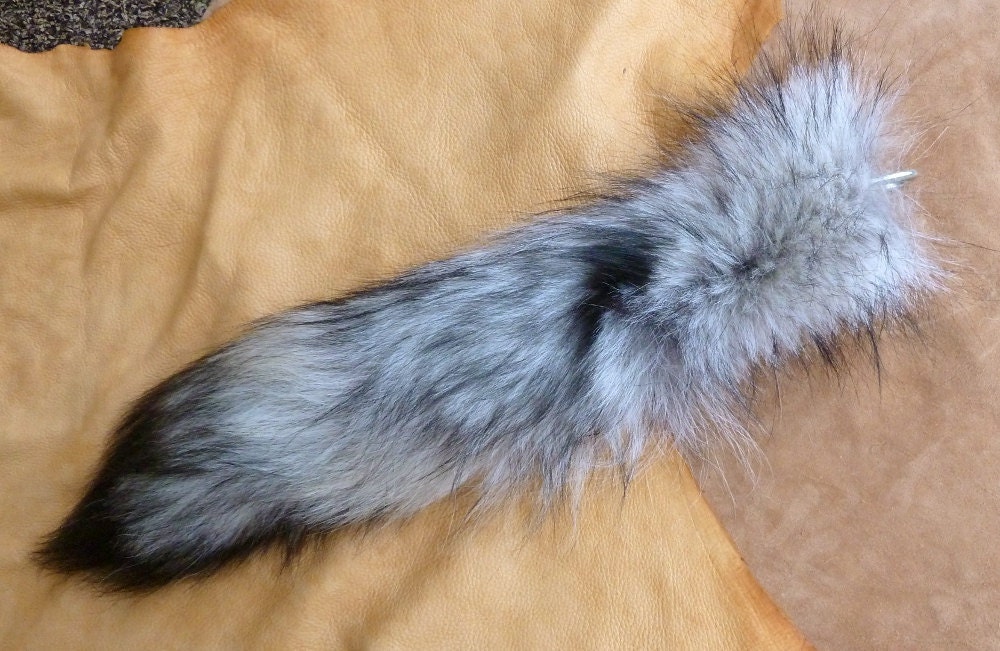 Wolf tail real gray wolf fur totem dance tail on by thegreenwolf