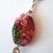 Sale Item Lampwork Floral Bead Mango Tango Fleur Necklace by keiara SRA