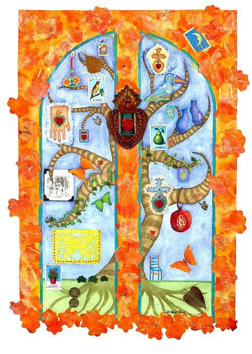 Tree of Life Marigold  limited edition giclee print of original work