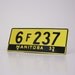 Vintage Mini License Plate 1953 Manitoba - Wheaties Cereal Premium