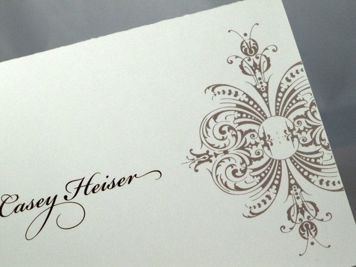 Personalized Stationery Elegant Ornate Design