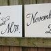 Wedding Mr. and Mrs. Signs Great Photo Prop on Thick Foam Core Board