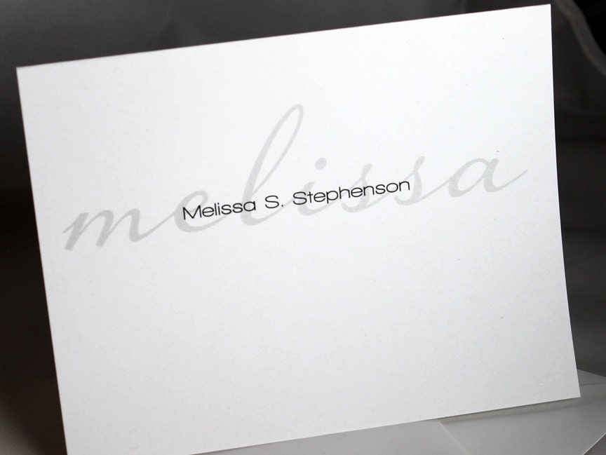 Personalized Folded Note Cards Stationery