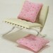 Miniature Pink Tufted Pillows Cushions Dotted