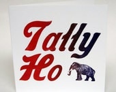 Letterpress Woodblock Cards - Tally Ho