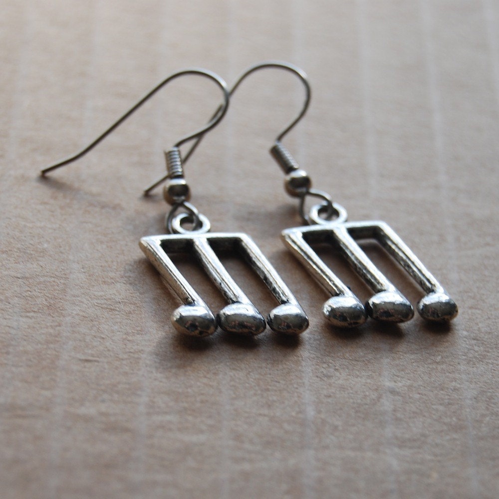 music note earrings