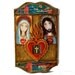 Sacred Heart Mary and Jesus - Mixed Media Milagro Shrine Wall Art - Folk Art by FLOR LARIOS