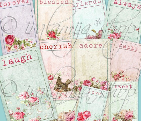 ADORE TICKETS Collage Digital Images -printable download file-