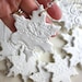 Made to Order...Let it snow, A set 3 beautiful handmade bone china snowflake ornaments