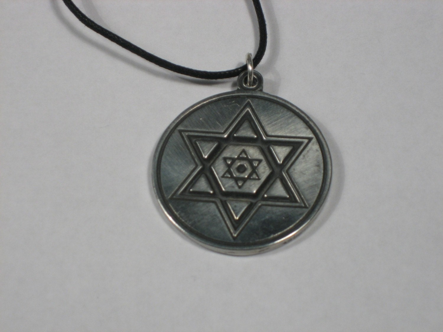 Star of David Pewter Necklace Beautifully Handmade