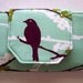 Womens Wallet, Billfold Wallet, Clutch, Handmade With Aviary 2 Sparrows Plum