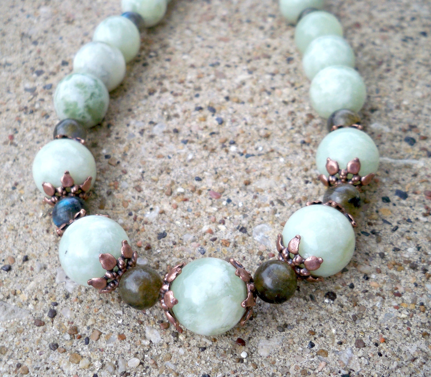 Amazonite, Labradorite & Copper Necklace