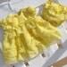 Sparkly Yellow Dress- - 6 month dress in Soft Yellow with tiny silver sparkles