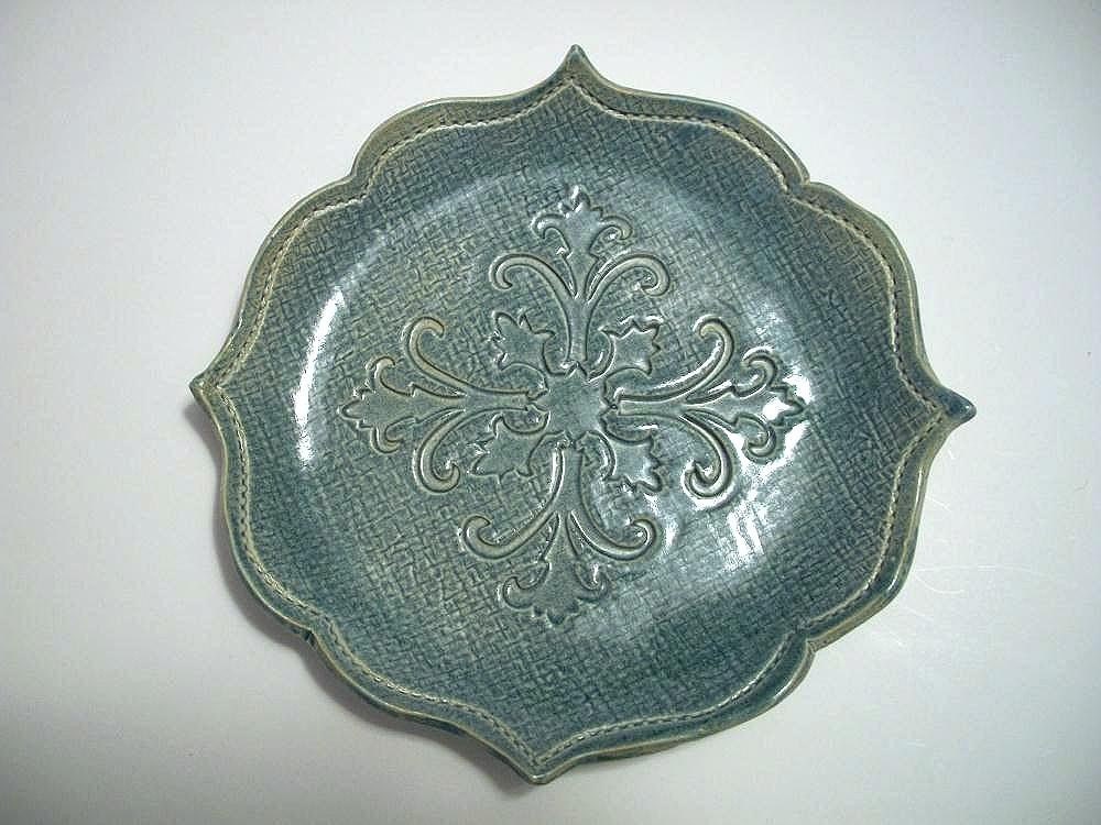 Lotus Bowl  Antique Blue Salad Plate