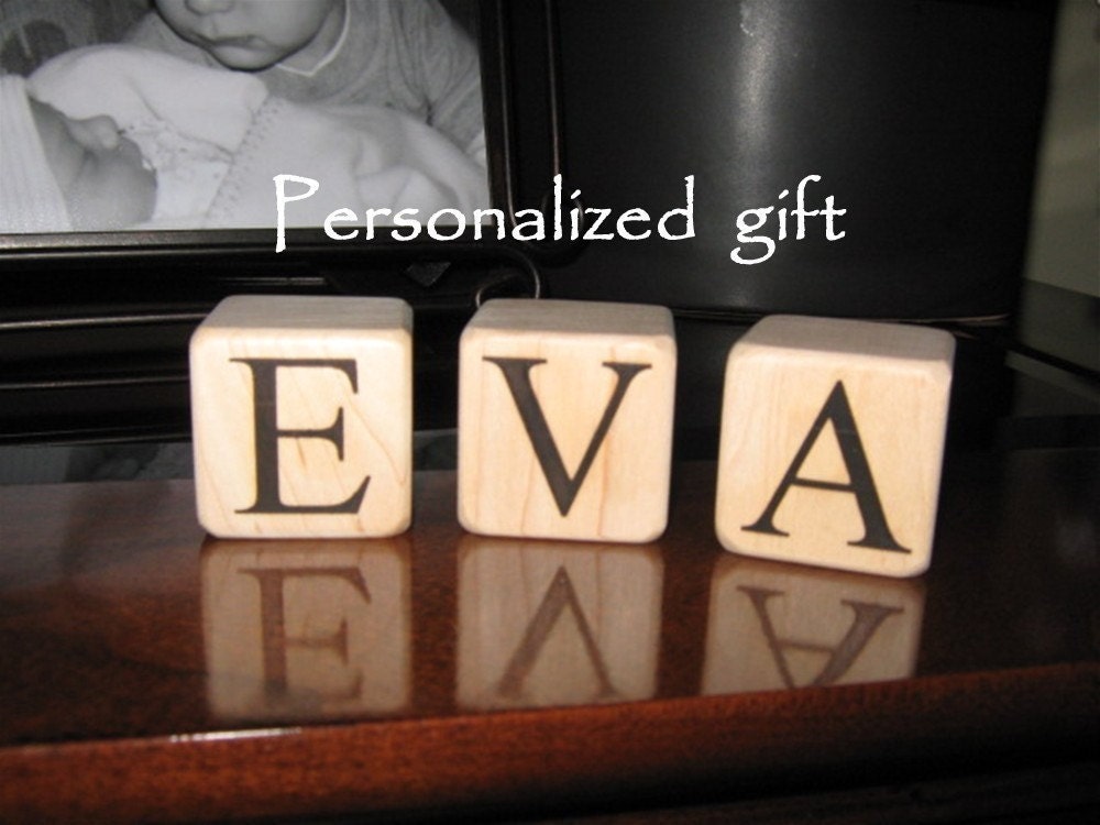 3 Baby Name Blocks Personalized Baby Baptism Gifts Baby Photo Props Kids Names Wooden Blocks Custom Baby Organic Toy Toddler First Birthday