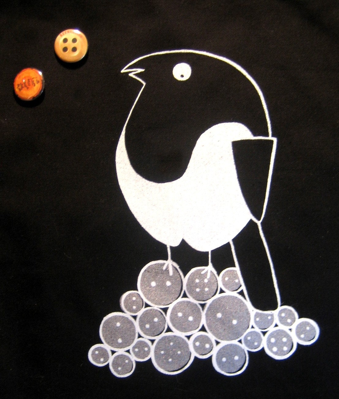 Magpie and Button Bags and Buttons