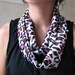 the infinity scarf Fuschia and Brown Cheetah Print Satin Scarf