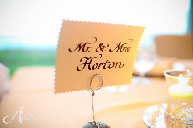 Calligraphy for Wedding Sweetheart Table Cards