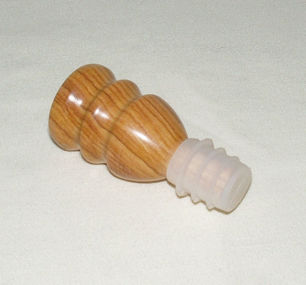 Wine Stopper, Silicone Tip, African Olivewood