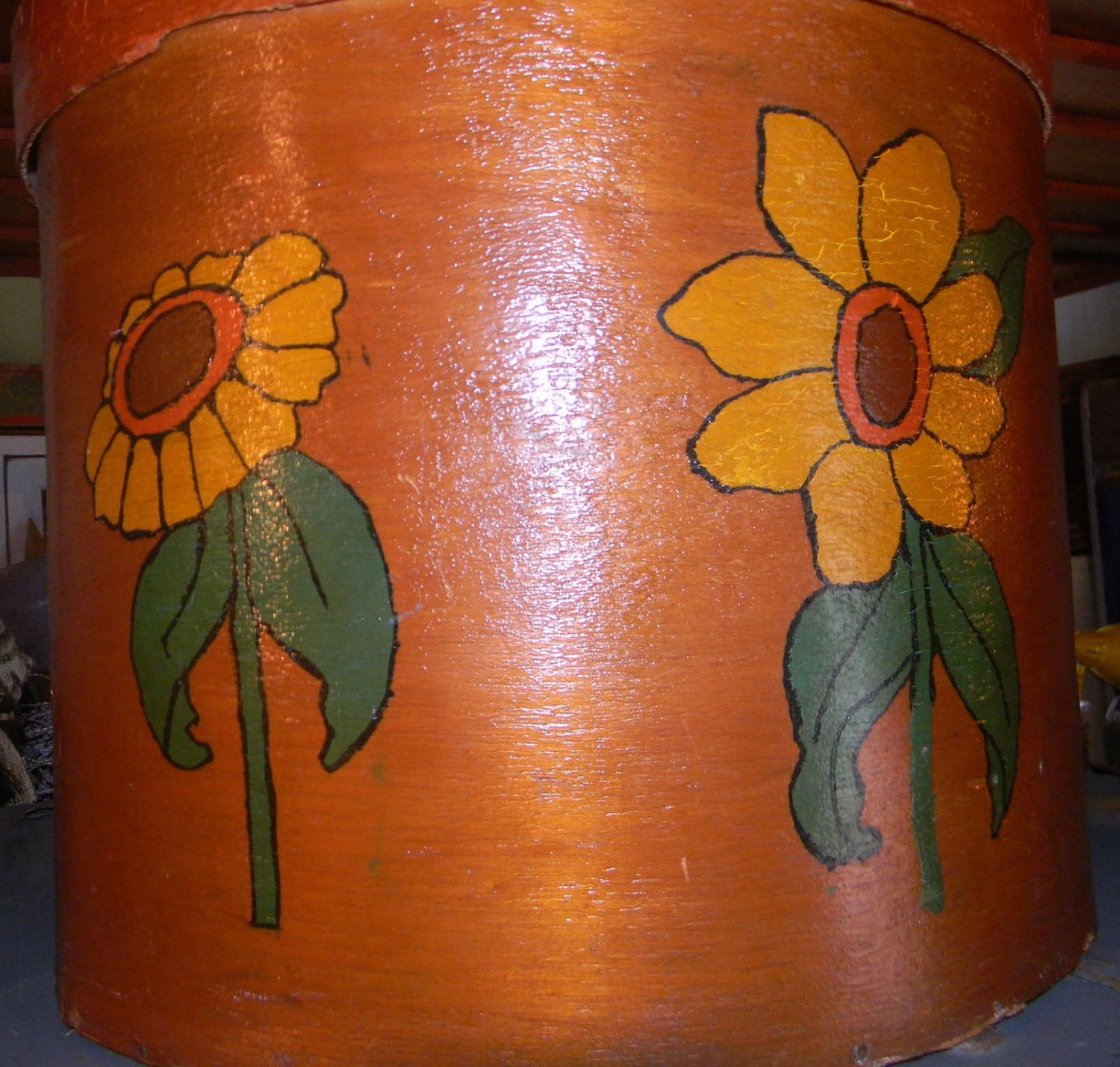 Vintage Kitsch Large Wood Cheese Box