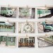 Paris Postcard Set, Framable Photo Cards, Green, Paris Photography, 4x6 Art Prints