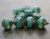 BAROQUE LAGOON .. Picasso Czech Opal Glass Beads  (1803-10)