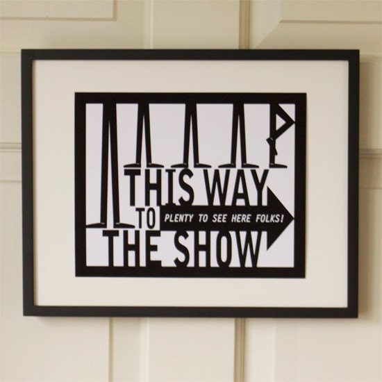 Way to the Show Black and White 8x10 Print