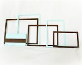 Painted Frames Upcycled Home Decor Set of 6 Mint Chocolate Mod - PaddywhackKnickKnack Painted Frames Upcycled Home Decor Set of 6 Mint Chocolate Mod - PaddywhackKnickKnack
