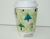 Coffee Cup Cozy - Christmas Trees