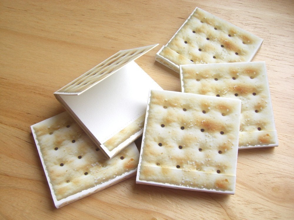 Saltine Cracker matchbook notepads - Set of 5 - printed on 100% recycled paper