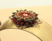 Ring of Fire Woven Rivoli Cuff bracelet