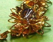 Fall - ing blossoms bracelet, crystals and gold