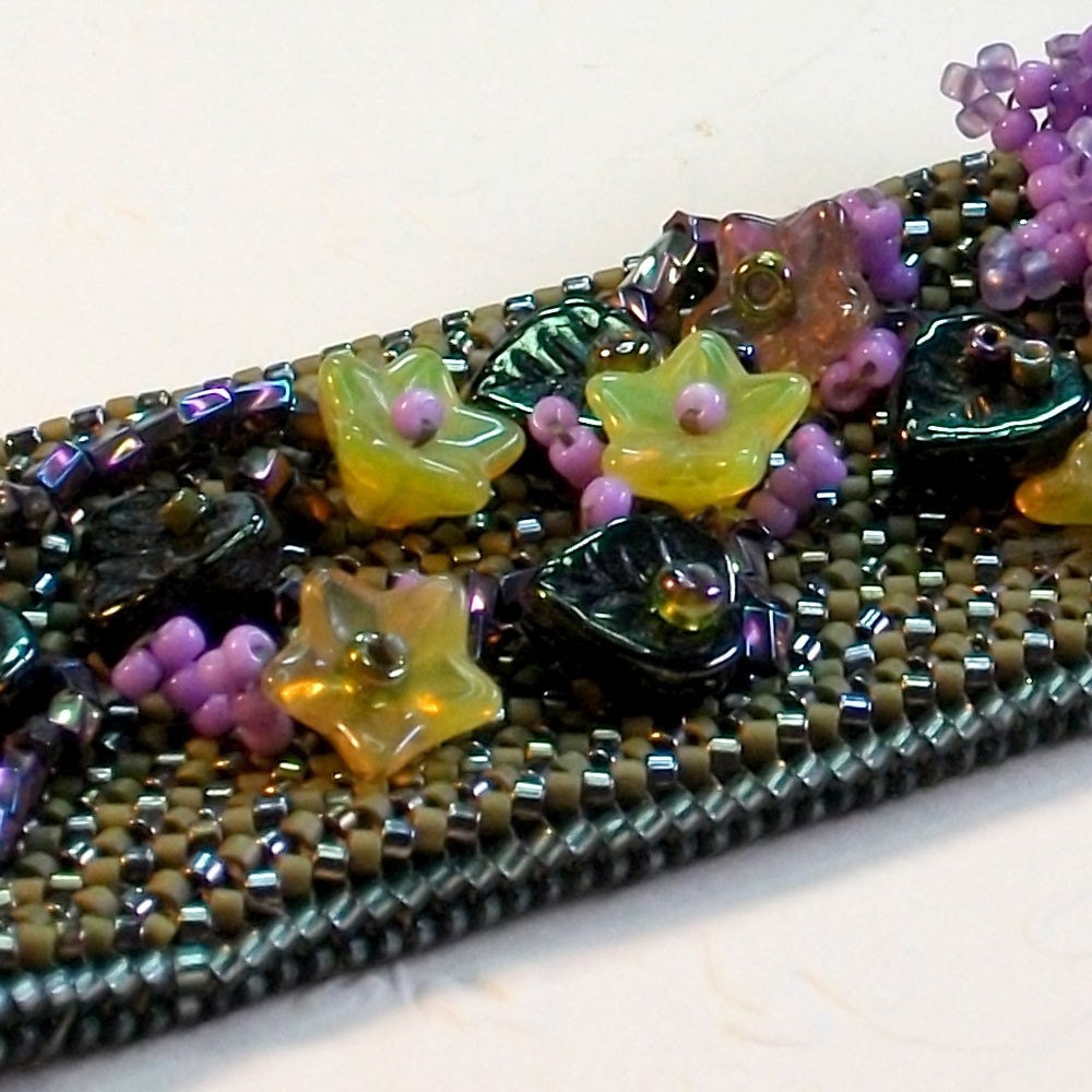 Flowers and vines cuff bracelet