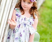 Girls Summer Ruffled Sun Dress Butterflies and Sunshine